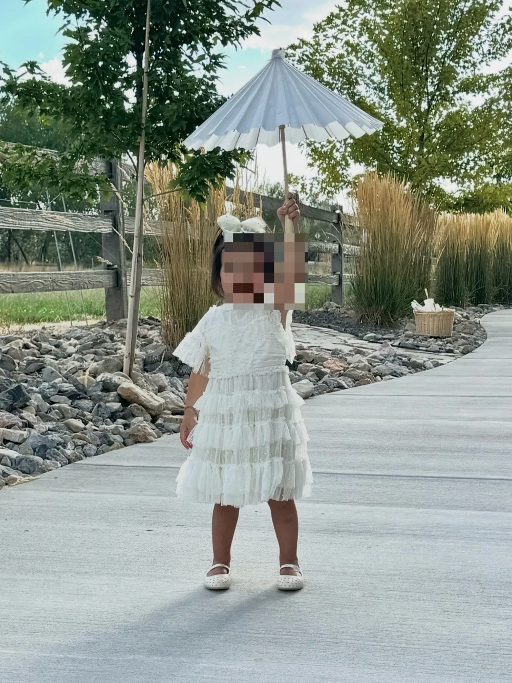 Mini Ivy City Co whimsical dress | white 2T